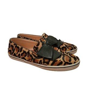 Kate Spade Delise Leopard calf hair fashion sneaker women size 9.5
